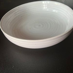 Ceramic beig and white bowl